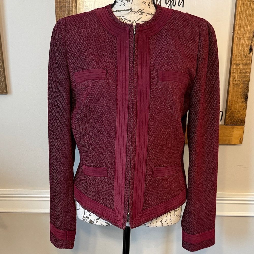 W by Worth Vintage Burgundy Women's Blazer